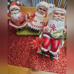 Festive  VINTAGE Santa Claus Holiday Decor